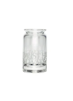 Black Toast Small Crystal Glass Jar Vase