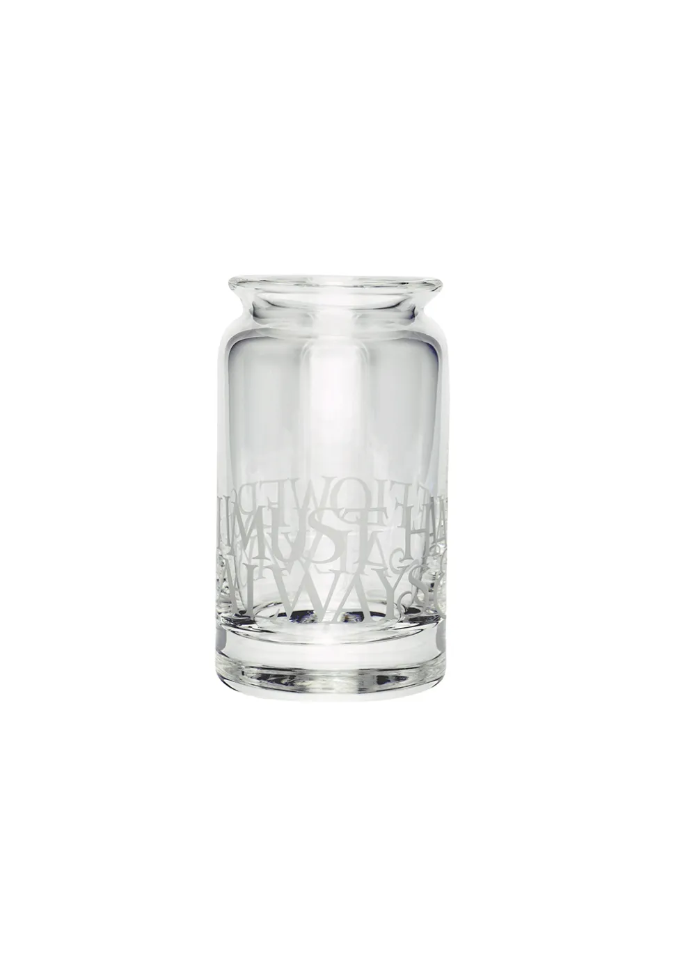 Black Toast Small Crystal Glass Jar Vase