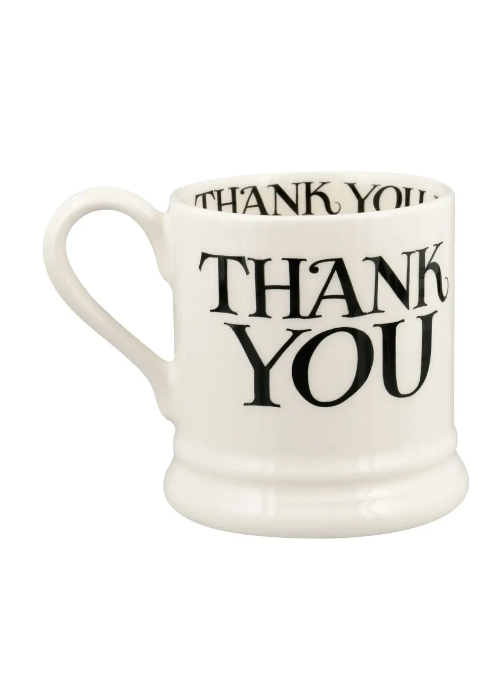Black Toast Thank You 1/2 Pint Mug