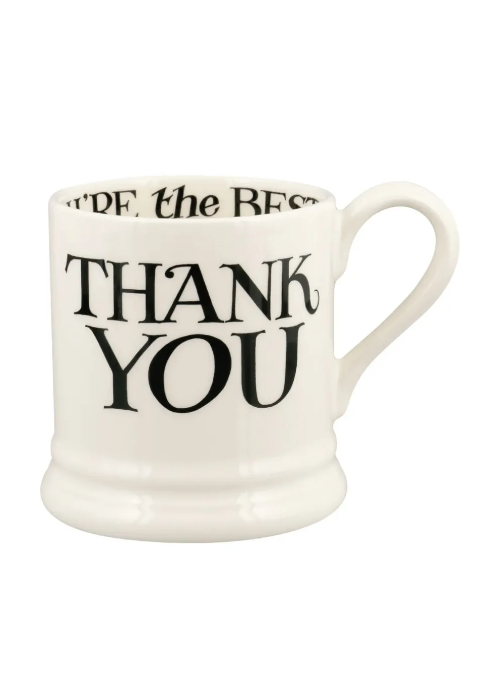 Black Toast Thank You 1/2 Pint Mug