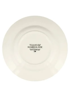 Black Toast Veggies Large Dinner Plate, 10.5 Inch