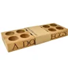 Black Toast Wooden Eggs Holder