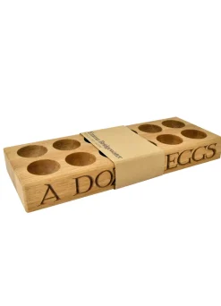 Black Toast Wooden Eggs Holder