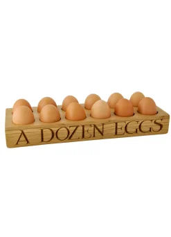 Black Toast Wooden Eggs Holder