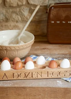 Black Toast Wooden Eggs Holder