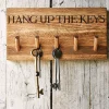 Black Toast Wooden Key Hook