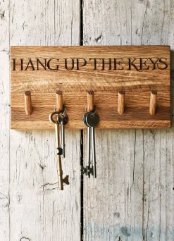 Black Toast Wooden Key Hook