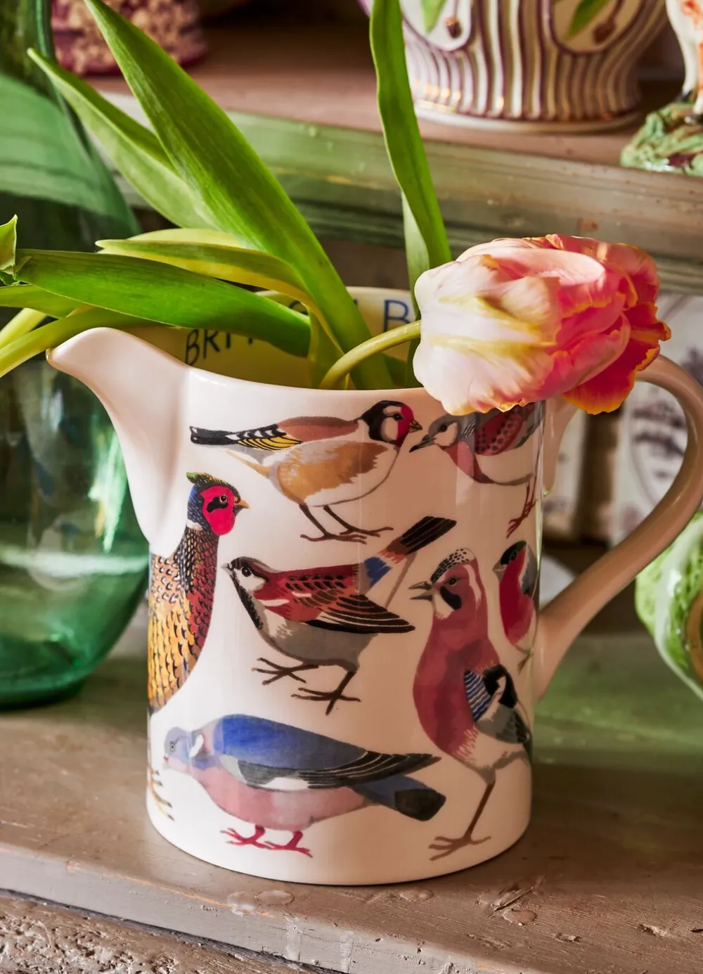 British Birds Large Straight Jug