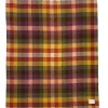 Brown Check Wool Throw 140Cm X 185Cm