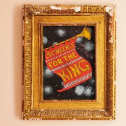 3 Cheers For The King Tea Towel