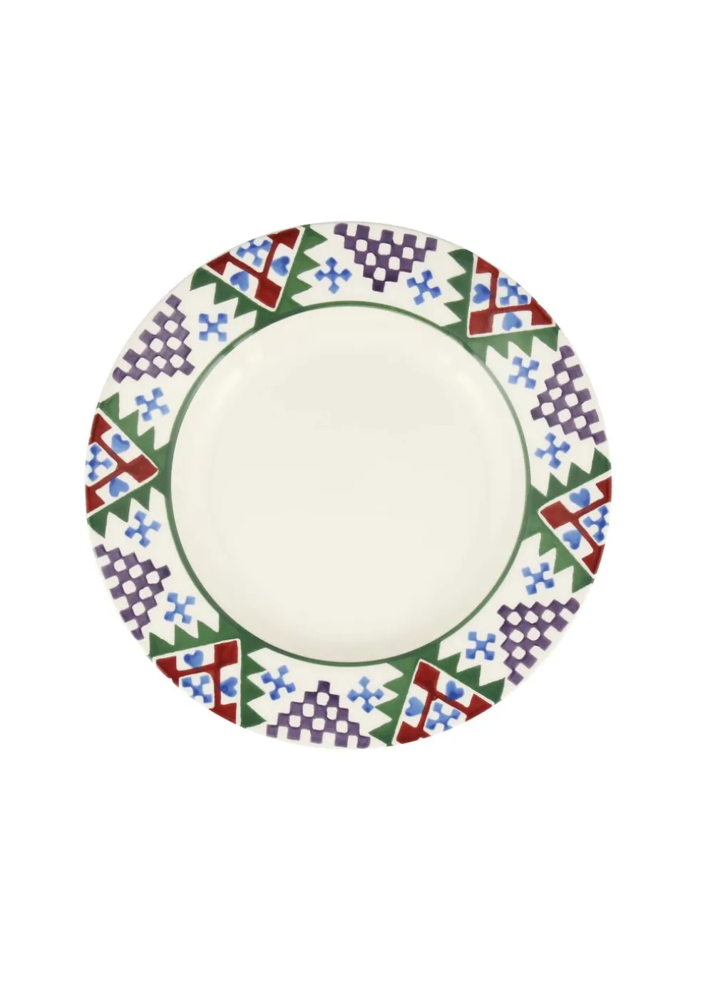 Christmas Quilt Medium Dinner Plate, 8.5 Inch