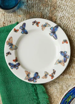 Common Blue Butterfly Medium Dinner Plate, 8.5 Inch