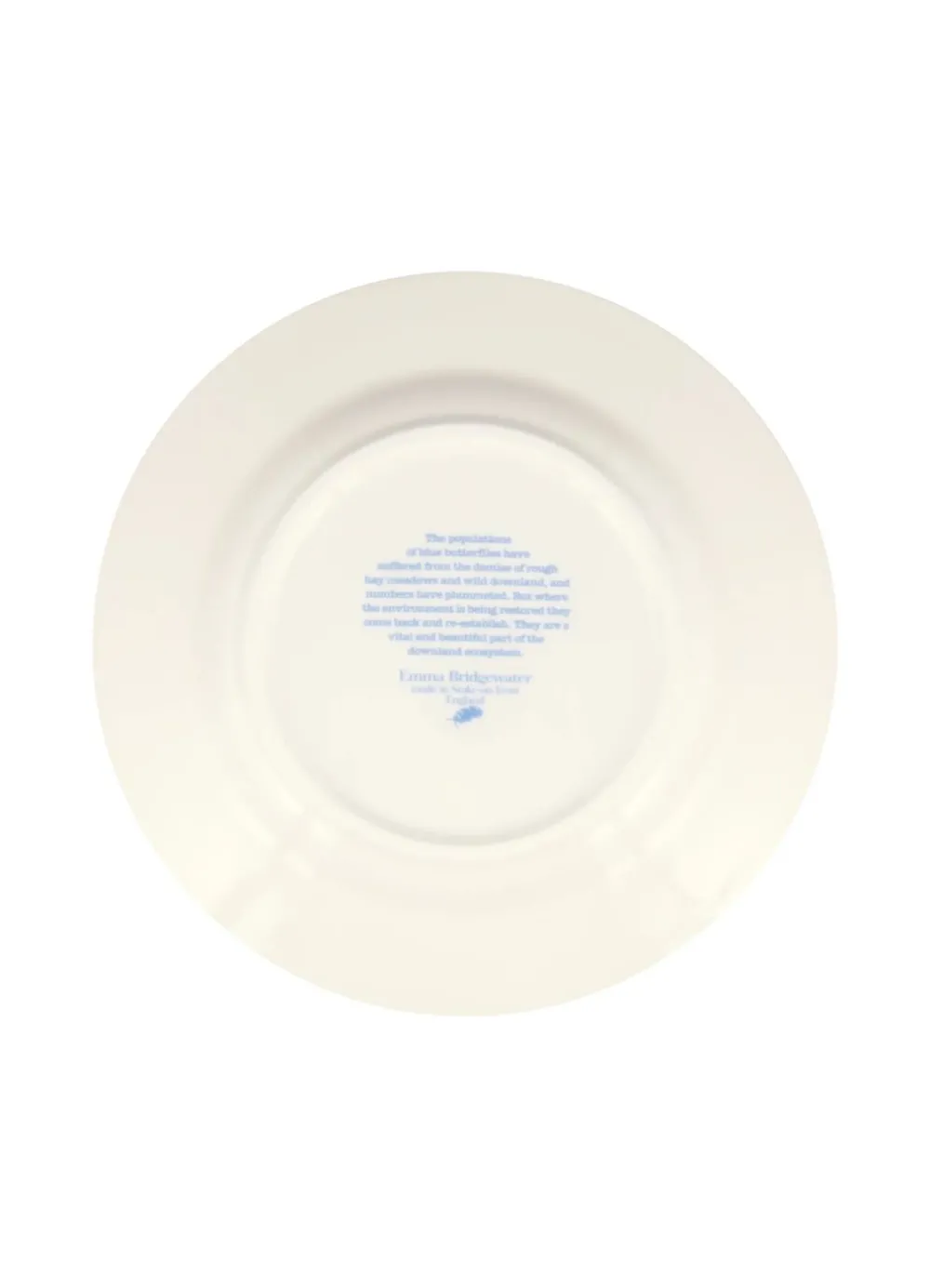 Common Blue Butterfly Medium Dinner Plate, 8.5 Inch