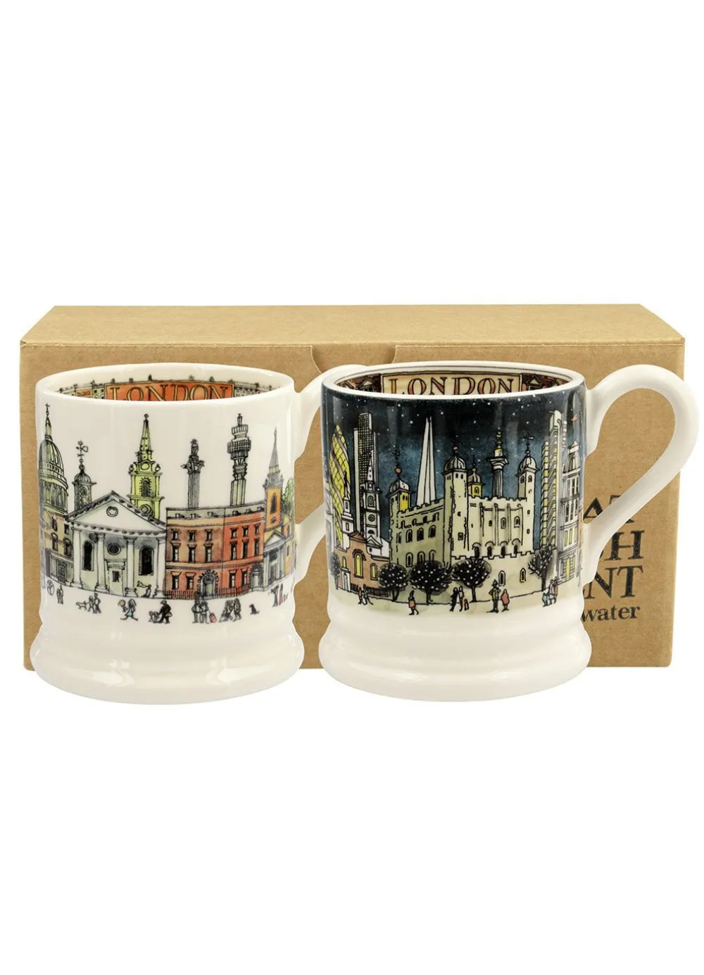 London Set Of 2 1/2 Pint Mugs
