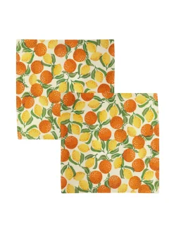 Orange & Lemons Set Of 2 Napkins