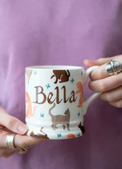 Personalised All Over Cats 1/2 Pint Mug