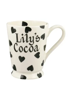 Personalised Black Hearts Cocoa Mug