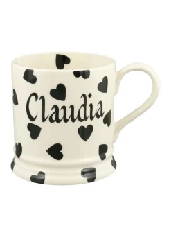 Personalised Black Hearts Large Mug