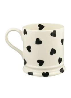 Personalised Black Hearts Large Mug