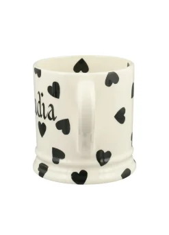 Personalised Black Hearts Large Mug