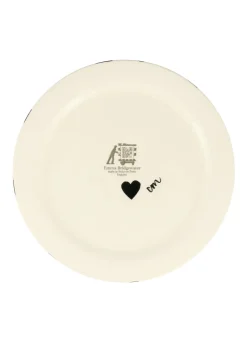 Personalised Black Hearts Large Pet Bowl