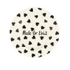 Personalised Black Hearts Medium Dinner Plate, 8.5 Inch