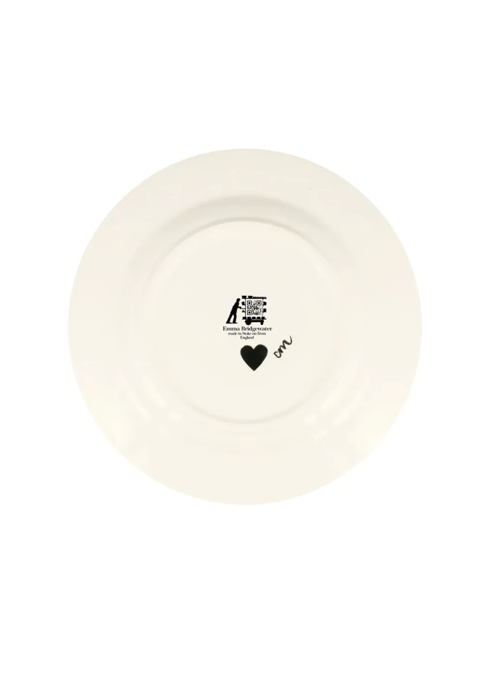 Personalised Black Hearts Medium Dinner Plate, 8.5 Inch