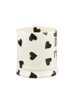 Personalised Black Hearts 1/2 Pint Mug