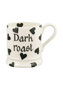 Personalised Black Hearts 1/2 Pint Mug