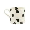 Personalised Black Hearts Small Mug