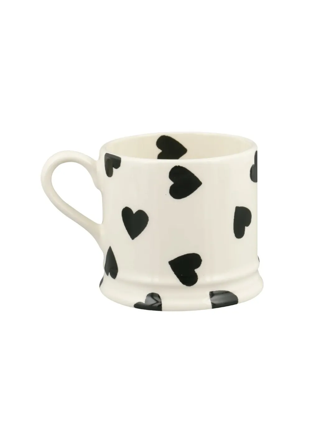 Personalised Black Hearts Small Mug