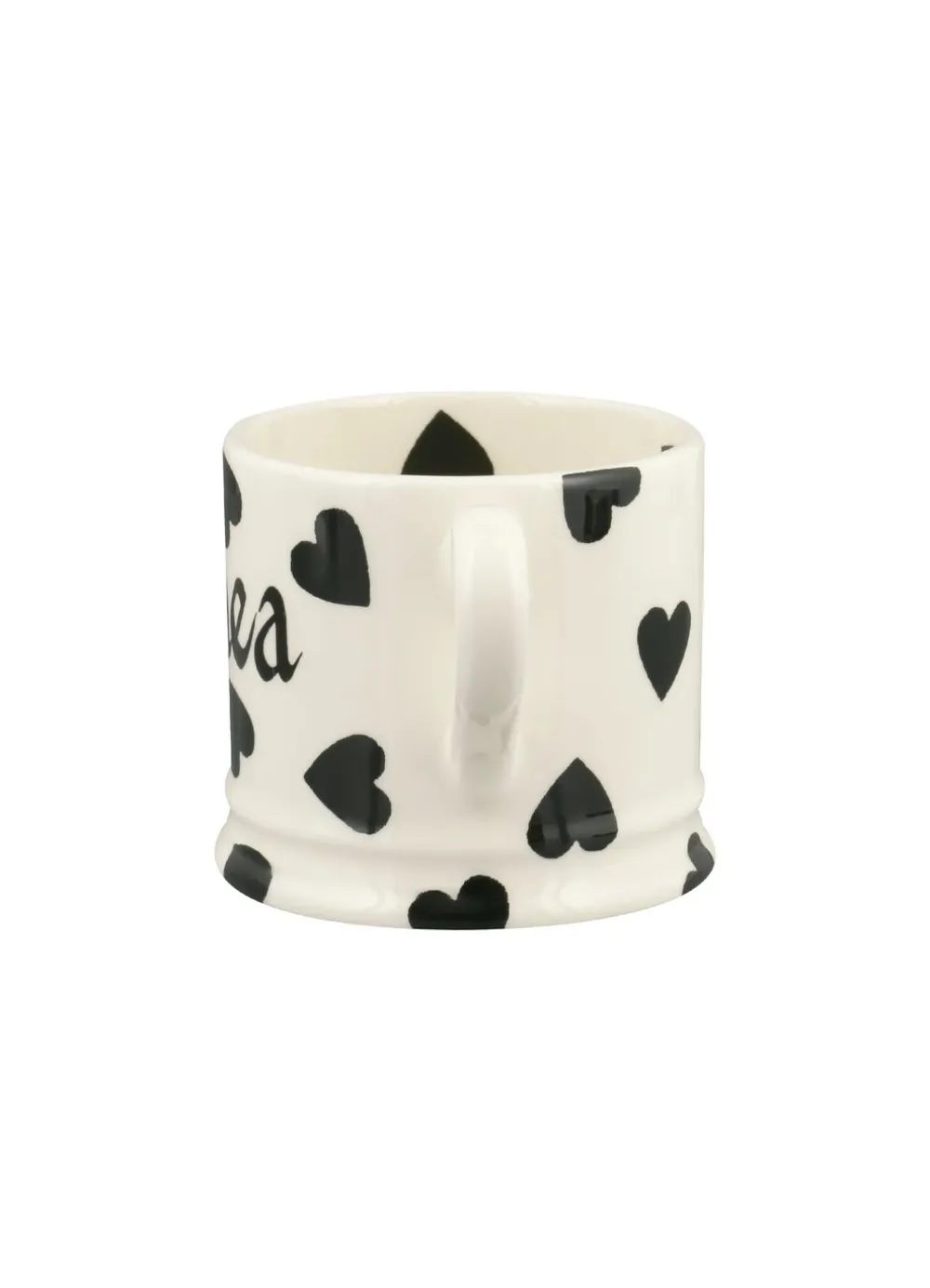 Personalised Black Hearts Small Mug