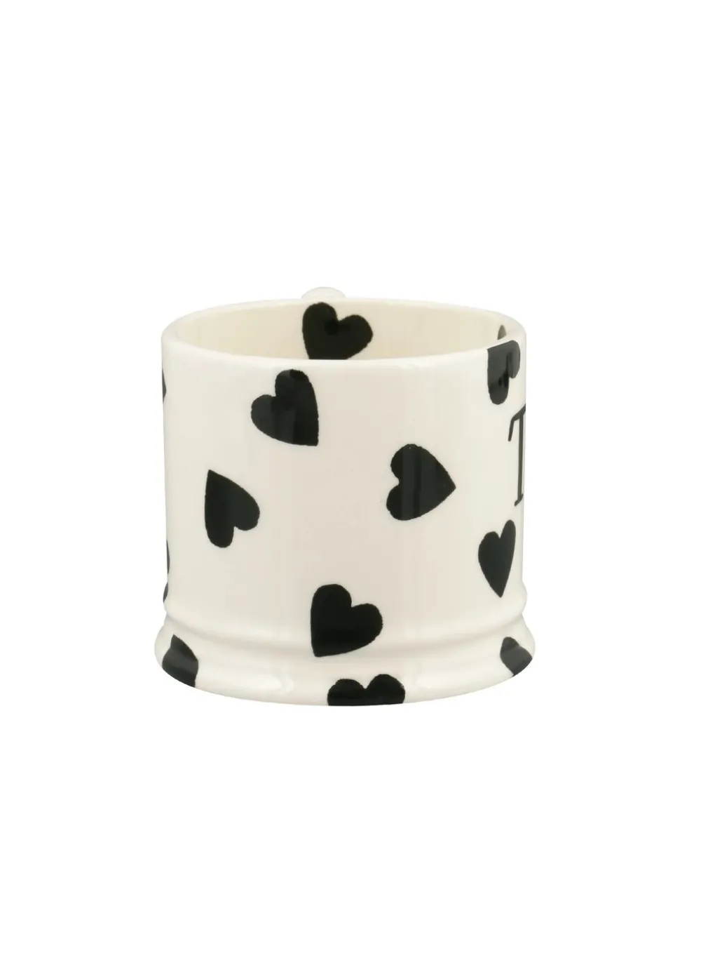 Personalised Black Hearts Small Mug