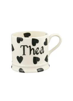 Personalised Black Hearts Small Mug
