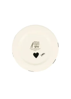 Personalised Black Hearts Small Pet Bowl