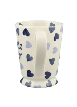 Personalised Blue Hearts Cocoa Mug