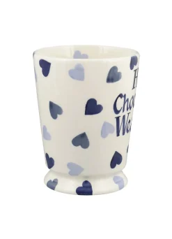 Personalised Blue Hearts Cocoa Mug