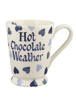 Personalised Blue Hearts Cocoa Mug