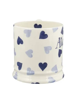 Personalised Blue Hearts Large Mug