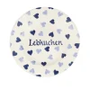 Personalised Blue Hearts Medium Dinner Plate, 8.5 Inch