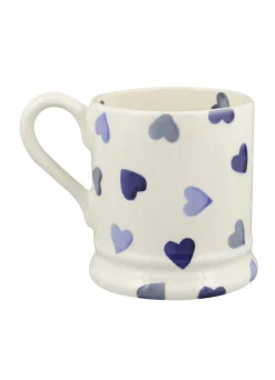 Personalised Blue Hearts 1/2 Pint Mug