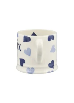 Personalised Blue Hearts Small Mug