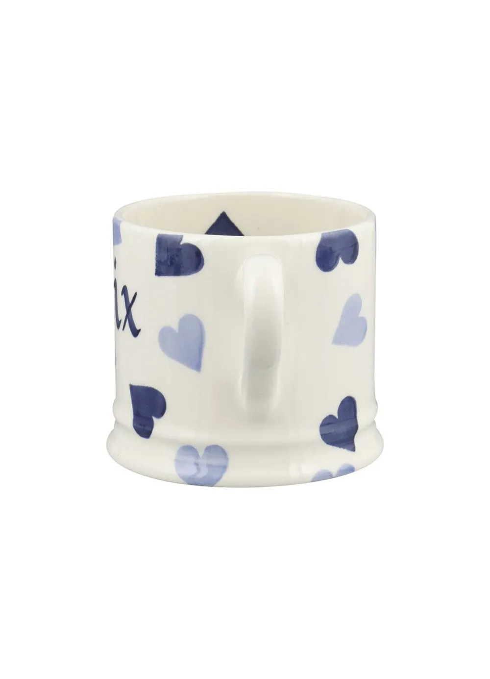 Personalised Blue Hearts Small Mug