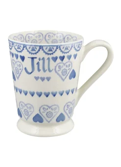 Personalised Blue Sampler Cocoa Mug