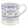 Personalised Blue Sampler Large Mug