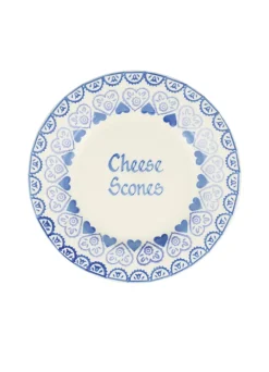 Personalised Blue Sampler Medium Dinner Plate, 8.5 Inch