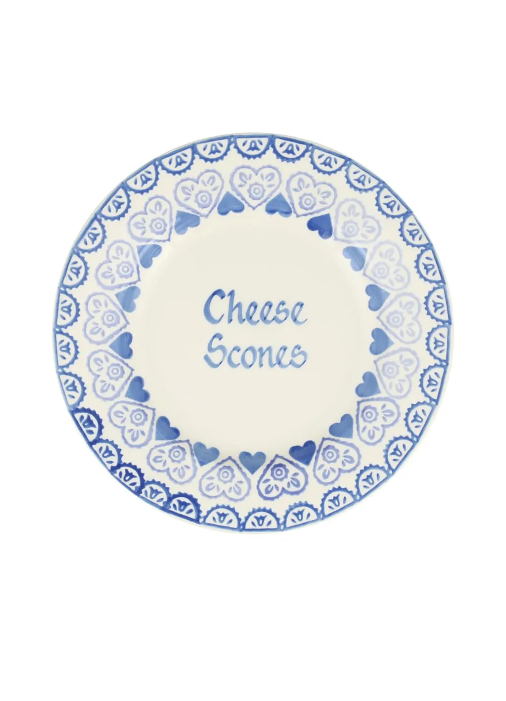 Personalised Blue Sampler Medium Dinner Plate, 8.5 Inch