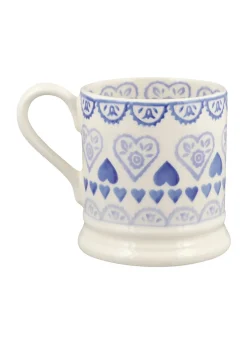 Personalised Blue Sampler 1/2 Pint Mug