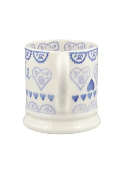 Personalised Blue Sampler 1/2 Pint Mug