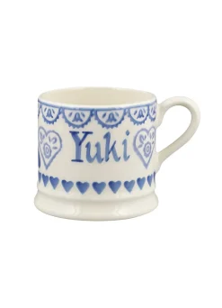 Personalised Blue Sampler Small Mug